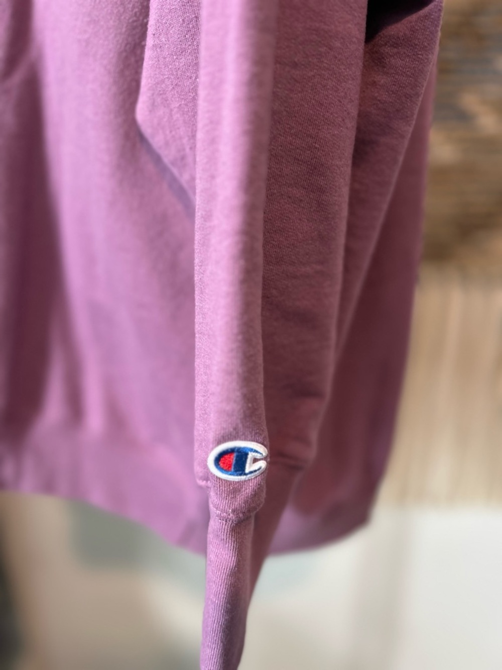 Champion Purple Script Crewneck Sweatshirt - Picture 5 of 10